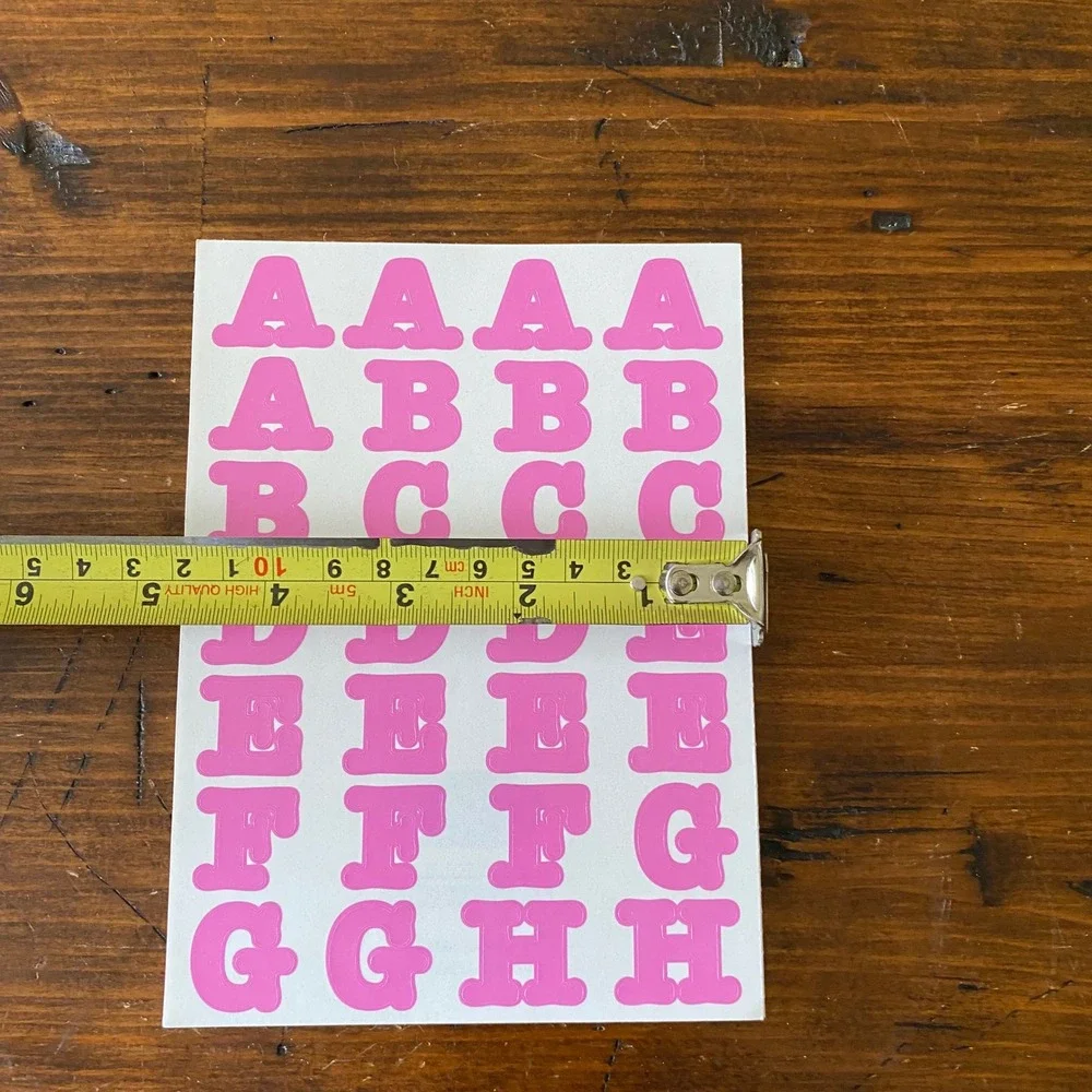 Creative Memories Pink Alphabet Letter Stickers 4 Sheets Scrapbooking Crafting